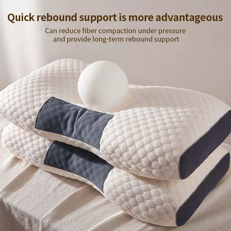 Neck Pillow Protect the Neck Cervical Orthopedic Household Soybean Fiber SPA Massage Pillow for Sleeping New