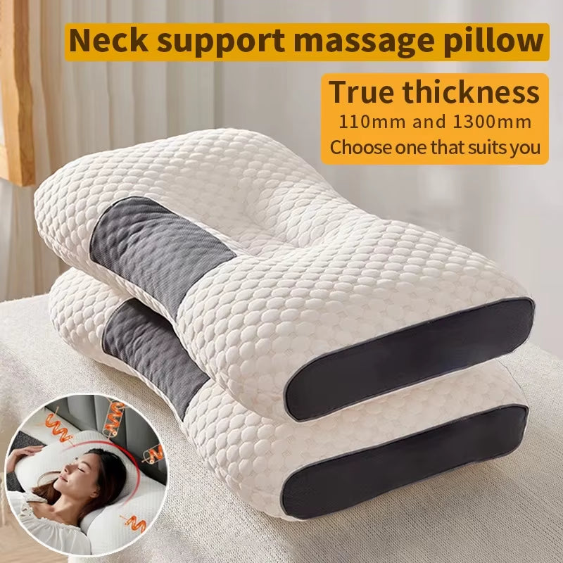 Neck Pillow Protect the Neck Cervical Orthopedic Household Soybean Fiber SPA Massage Pillow for Sleeping New