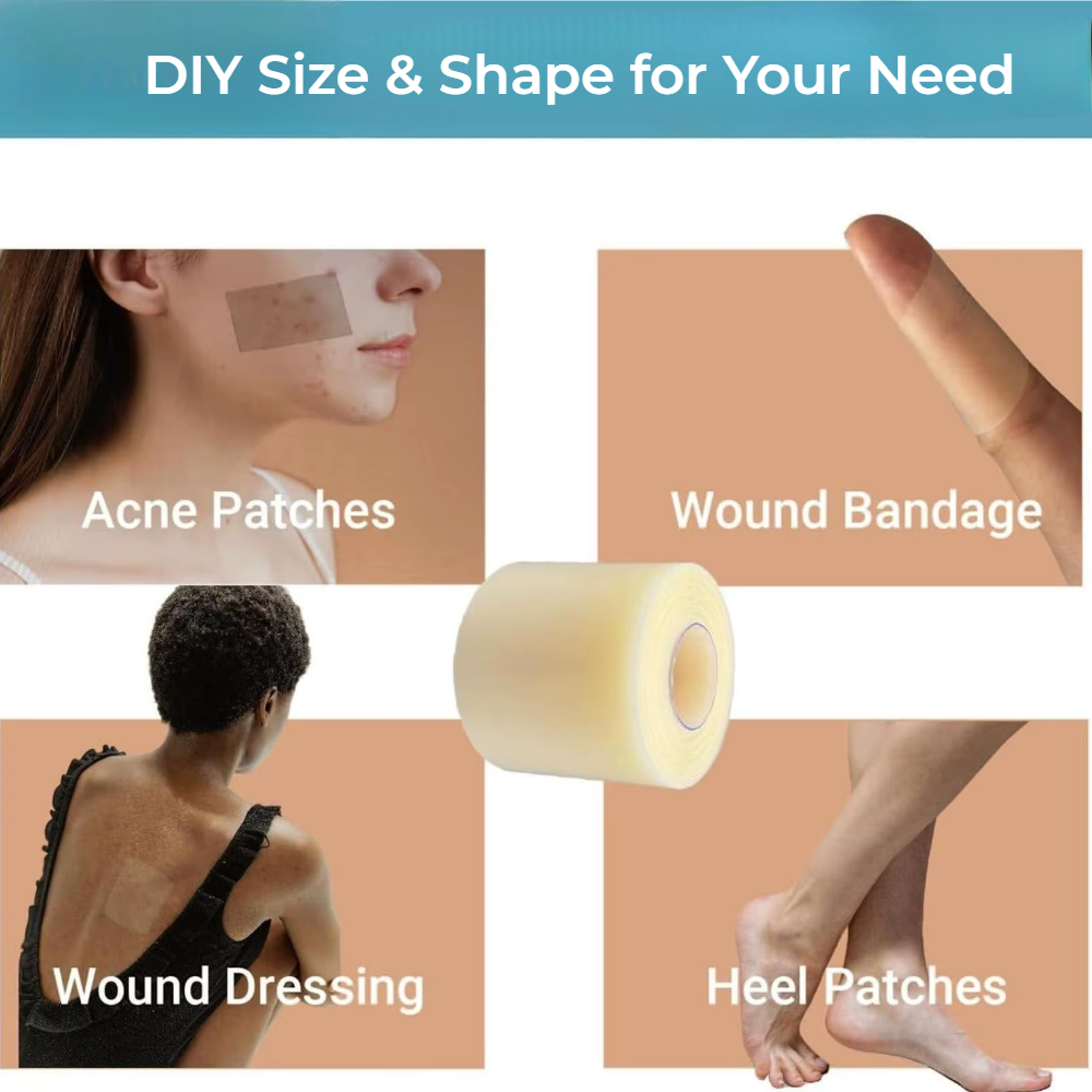 Invisible Hydrocolloid Wound Patch Roll – Waterproof Skin Repair Bandage